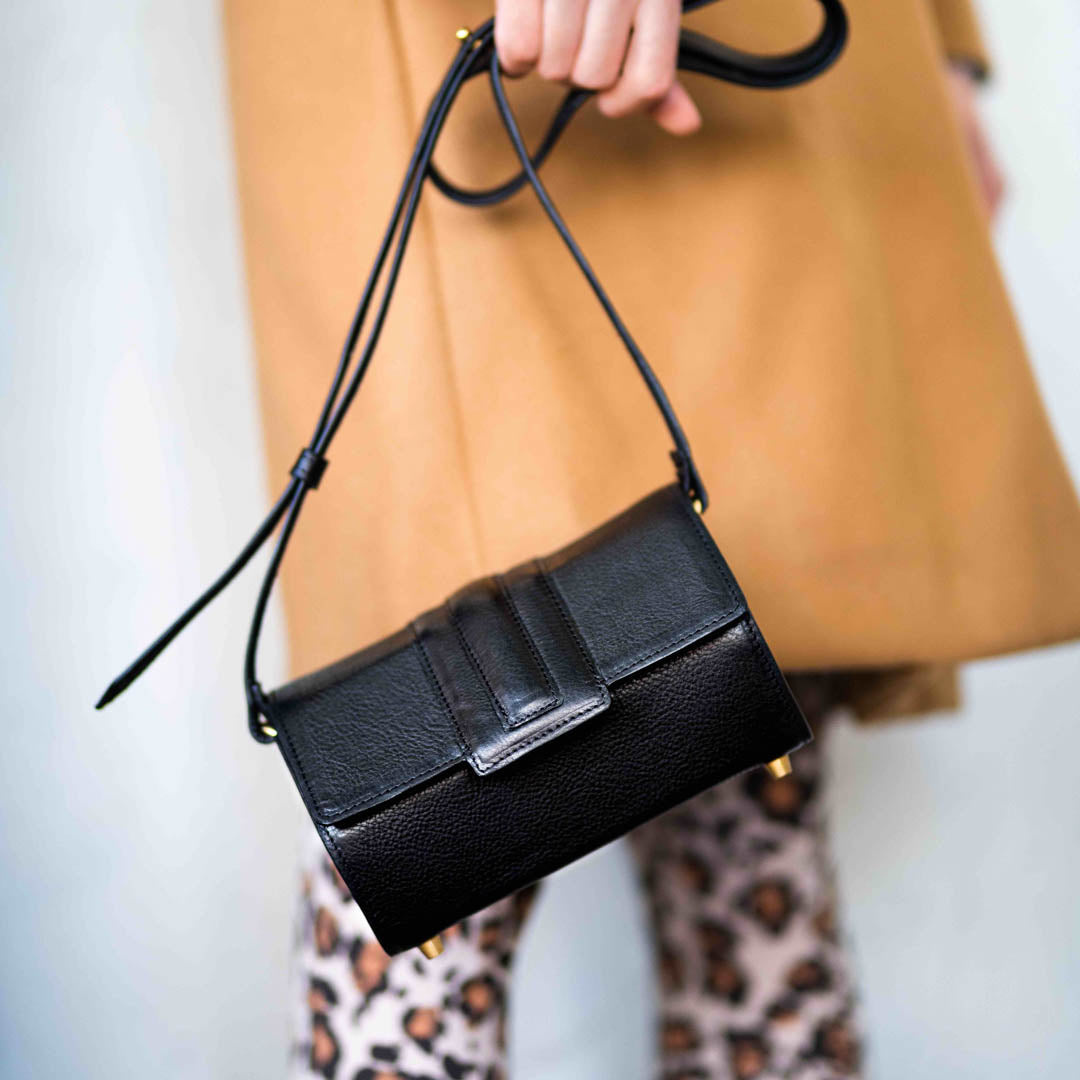 Mumbai camel, sac cuir camel femme fait main à Paris