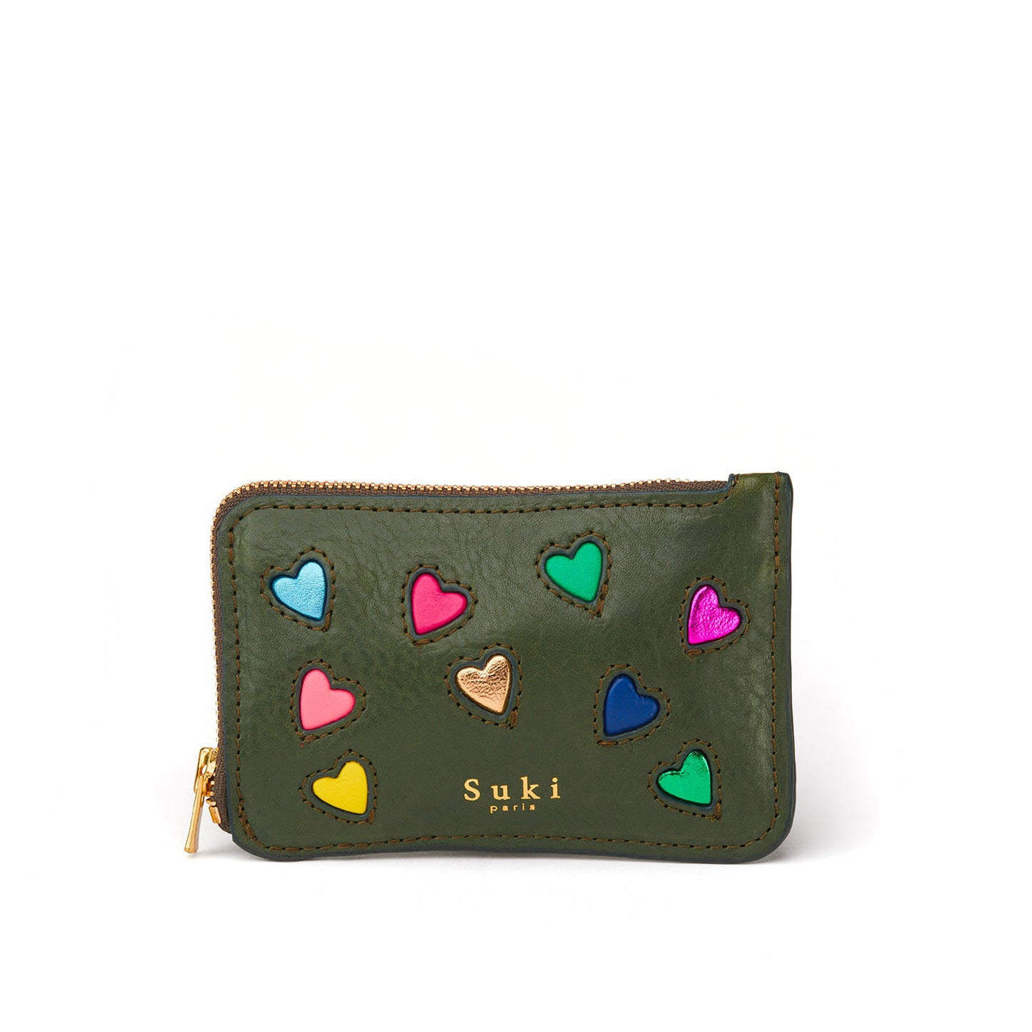 Portefeuille cuir femme compact, format mini — fait main rue Labie