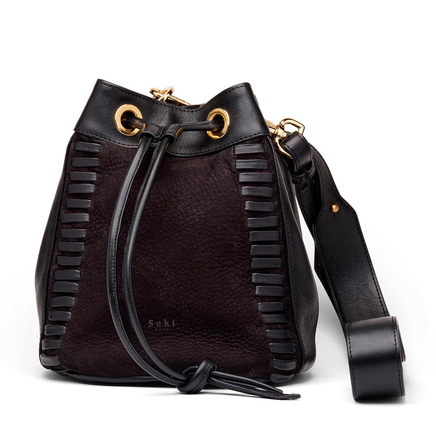 Altaï black en cuir pleine fleur à tannage végétal — maroquinerie faite main, atelier Suki Paris