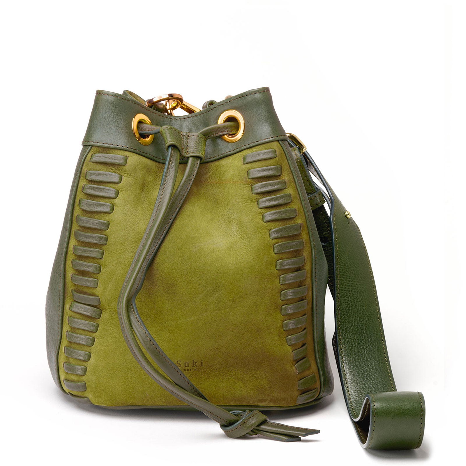 Altaï forêt en cuir pleine fleur à tannage végétal — maroquinerie faite main, atelier Suki Paris