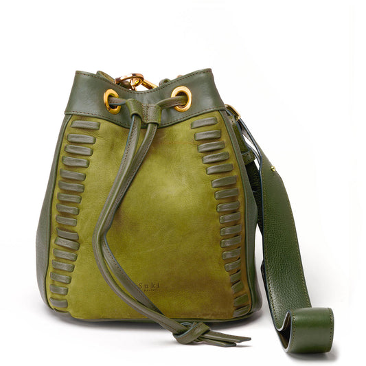 Altaï forêt en cuir pleine fleur à tannage végétal — maroquinerie faite main, atelier Suki Paris