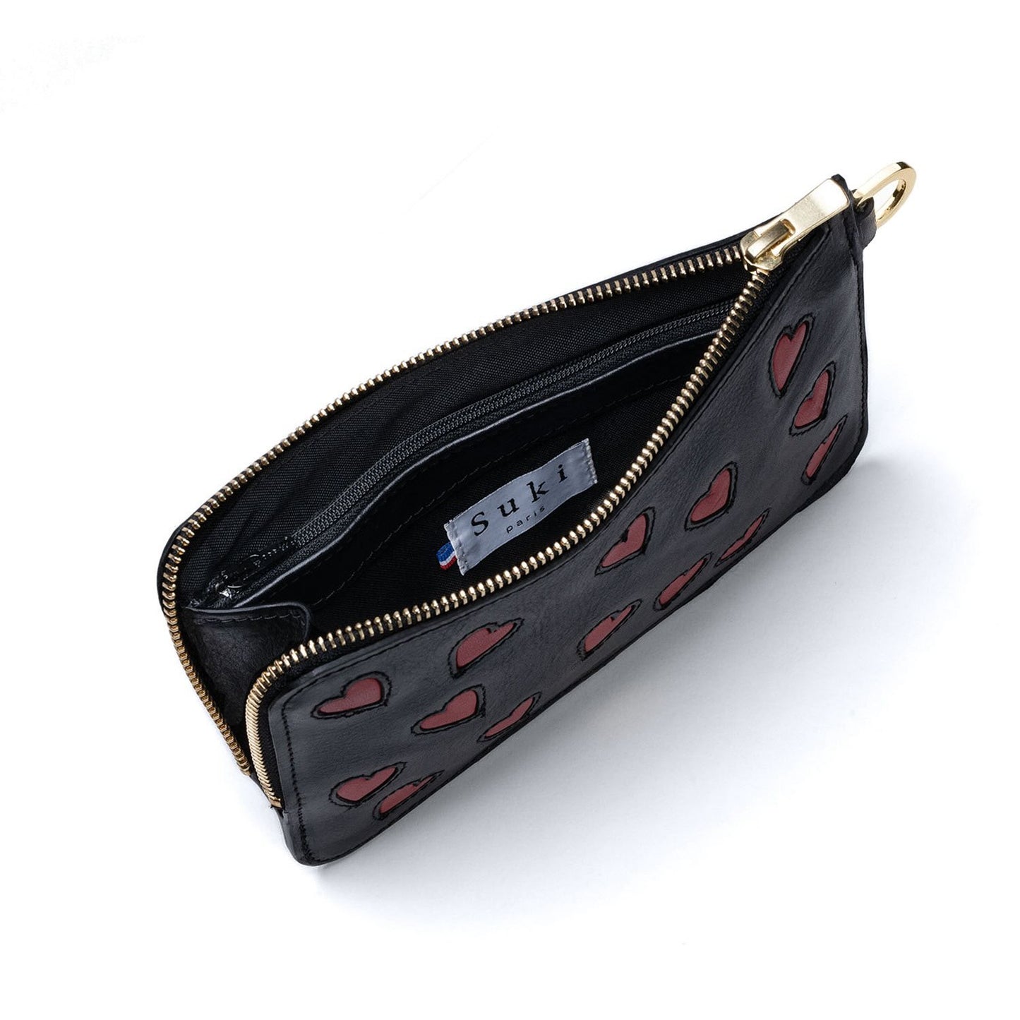 Pochette de soirée en cuir tannage végétal, finitions cousues main