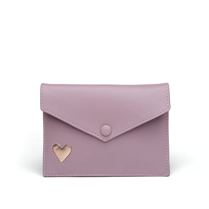 Pochette passeport cuir avec ornements marqueterie main