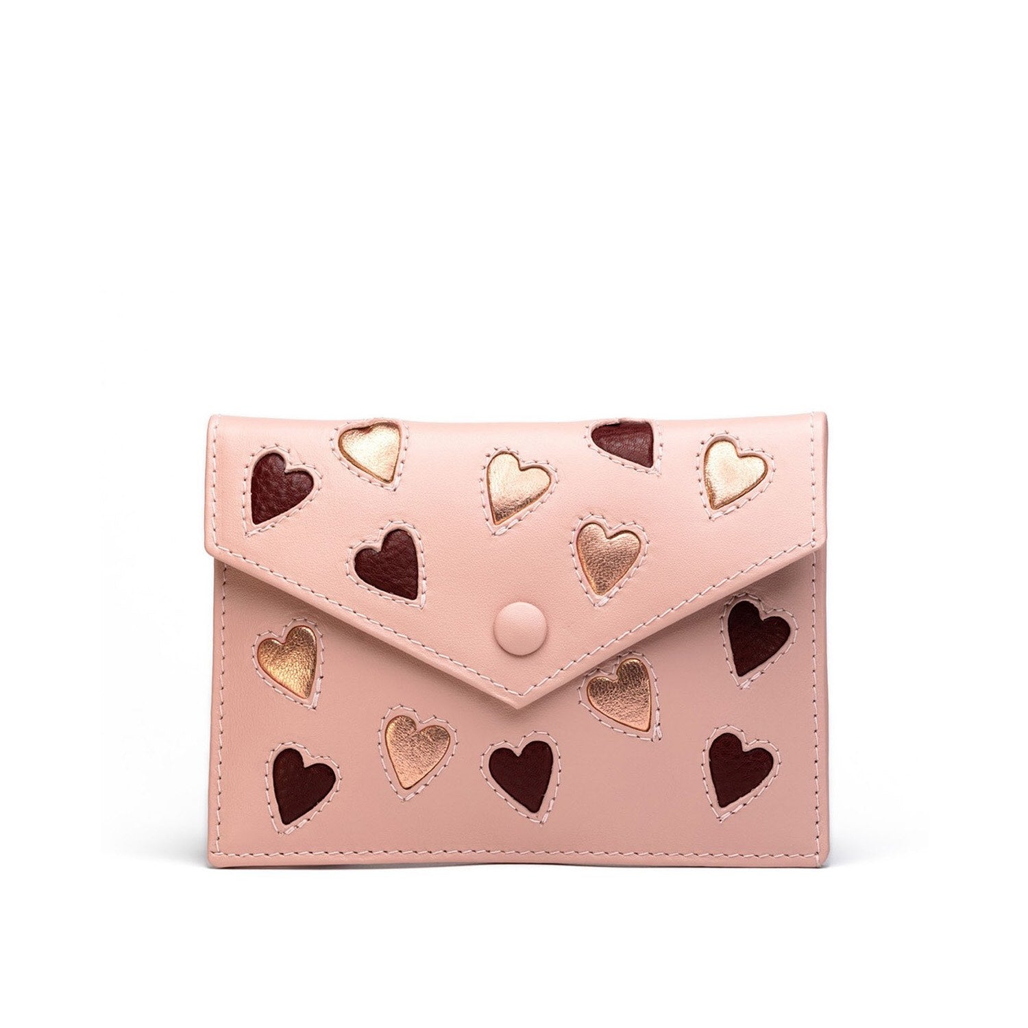 Pochette passeport cuir souple, détail coutures artisanales