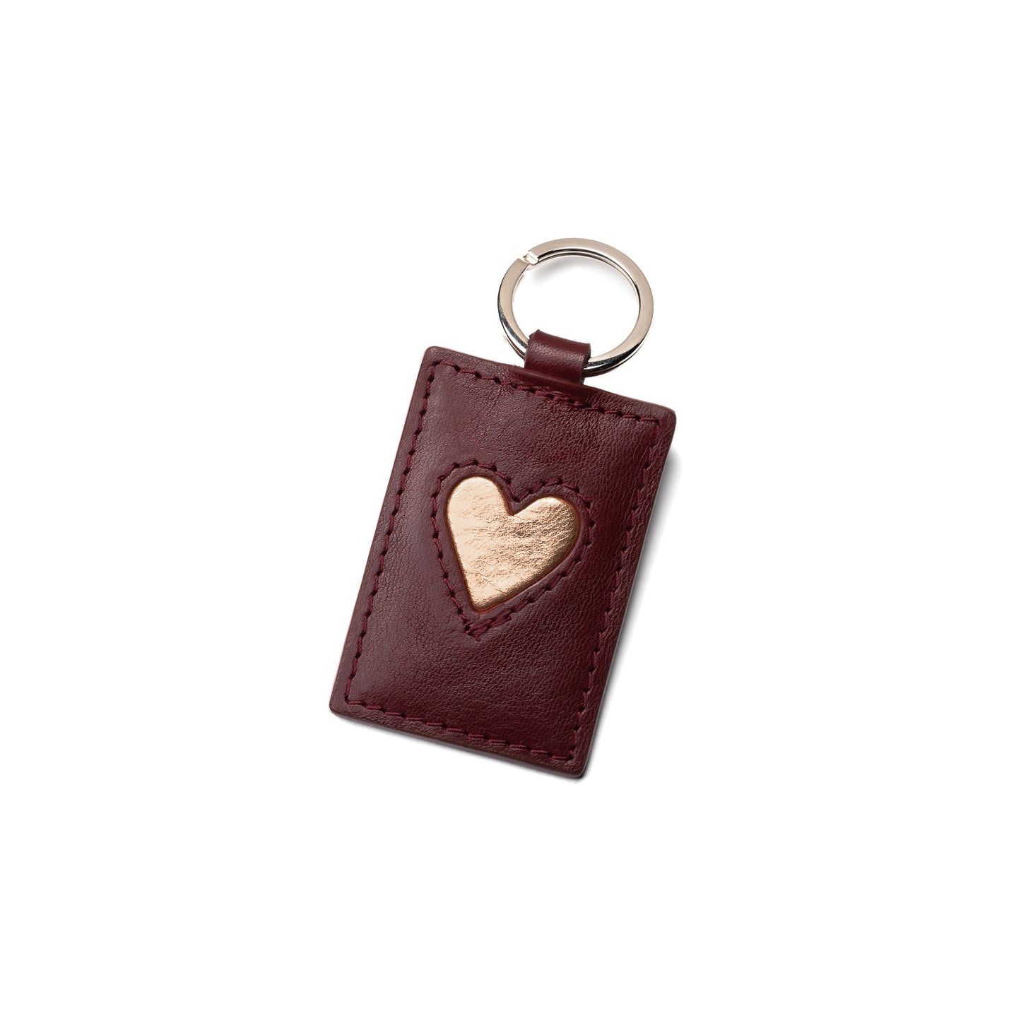 Porte-clé cœur cuir personnalisable, fait main à Paris