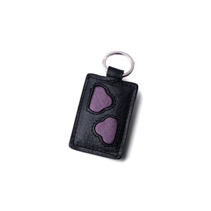 Porte-clé motif nuage en cuir, maroquinerie artisanale parisienne