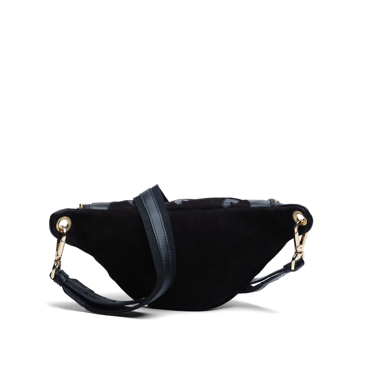 Sac banane cuir noir mixte crossbody, tannage végétal — Ulysse