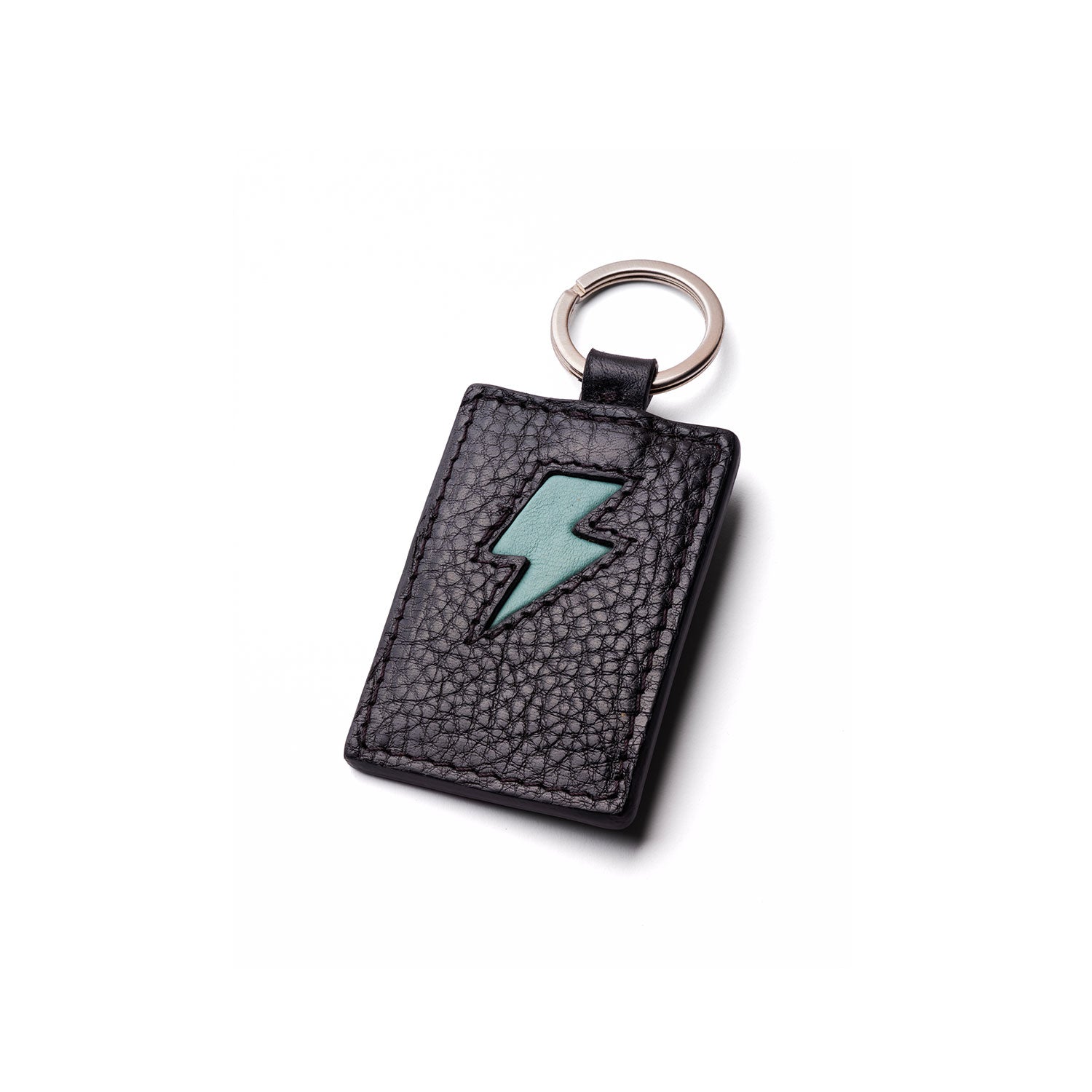 Porte-clé cuir étoile camel, maroquinerie artisanale parisienne