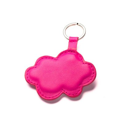Porte-clé cuir nuage rose, tannage végétal upcyclé — Suki Paris